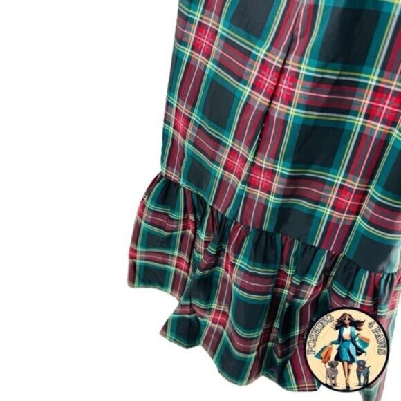 Tuckernuck NEW Palmerston Tartan Plaid Drop Waist Long Sleeve Mini Dress Size S - Picture 14 of 16